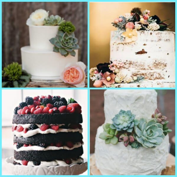elopement cake collage