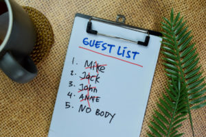 small wedding guest list